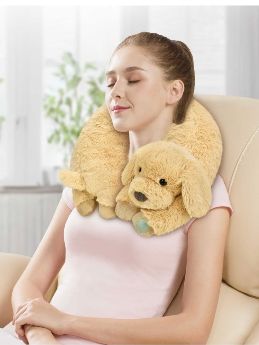 Health Touch Neck Massaging Massager Gift with Relaxing Vibration- Dog NEW